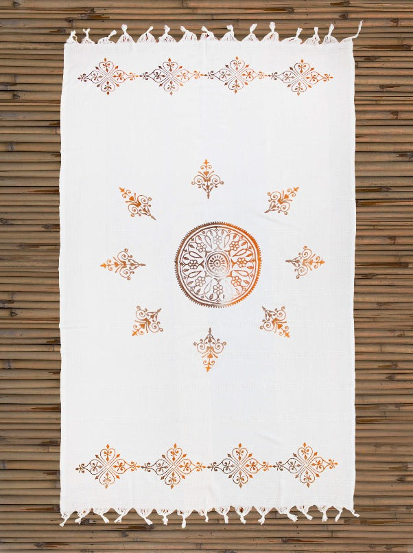 block printed bamboo Turkish towel sarong bamboo towel