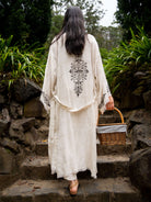 women's robe washed linen robe linen dressing gown