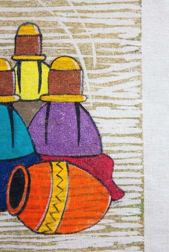 hand-painted handmade tote bag