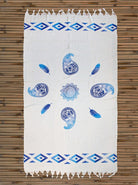 linen sarong linen turkish towel blue printed turkish towel
