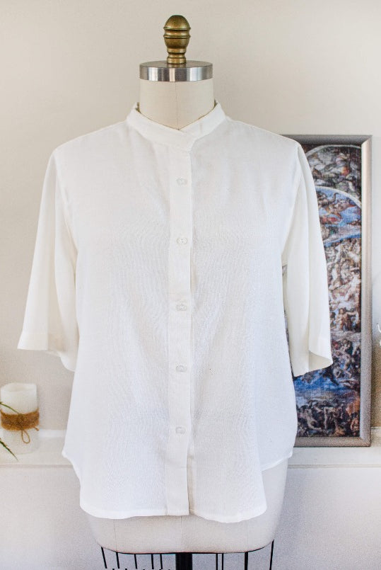 bamboo relaxed shirt white woman shirt summer shirt button up