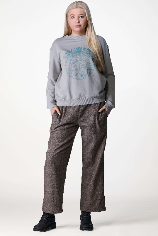 sustainable environmental friendly sweatshirt cloud grey sweat top