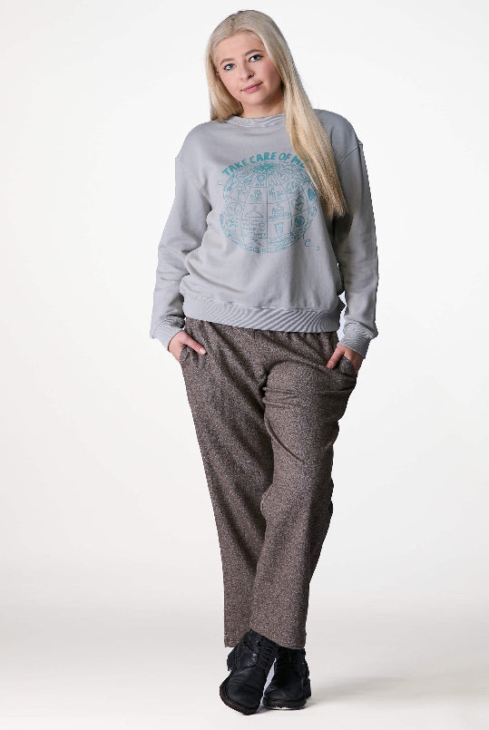 sustainable environmental friendly sweatshirt cloud grey sweat top