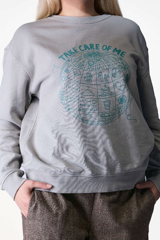 sustainable environmental friendly sweatshirt cloud grey sweat top