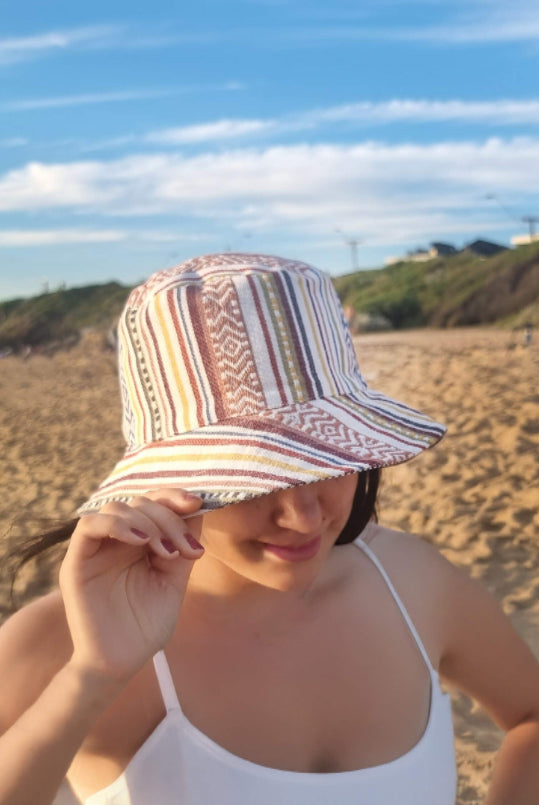 reversible bucket hat made in melbourne cotton for summer