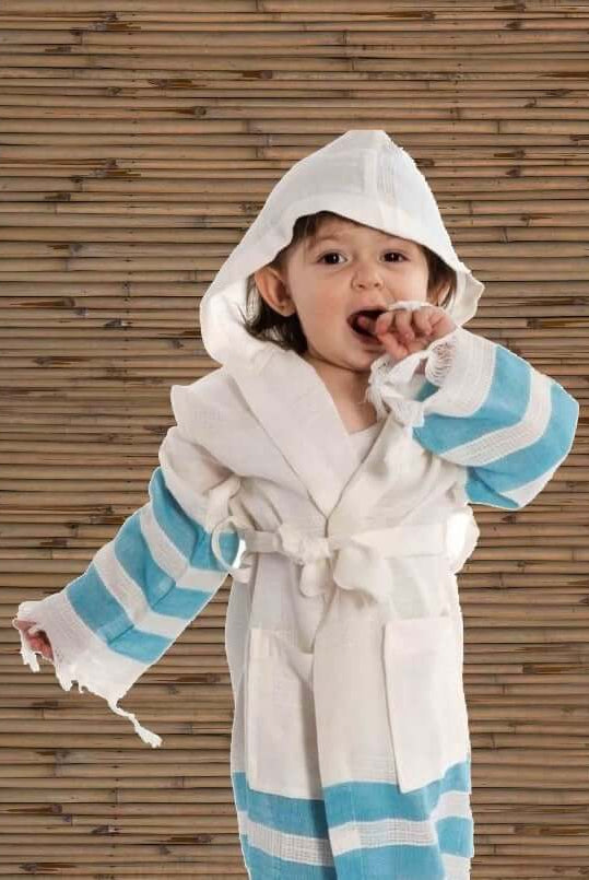 Turkish towel, Beach towels Bamboo Hooded Kids Robe