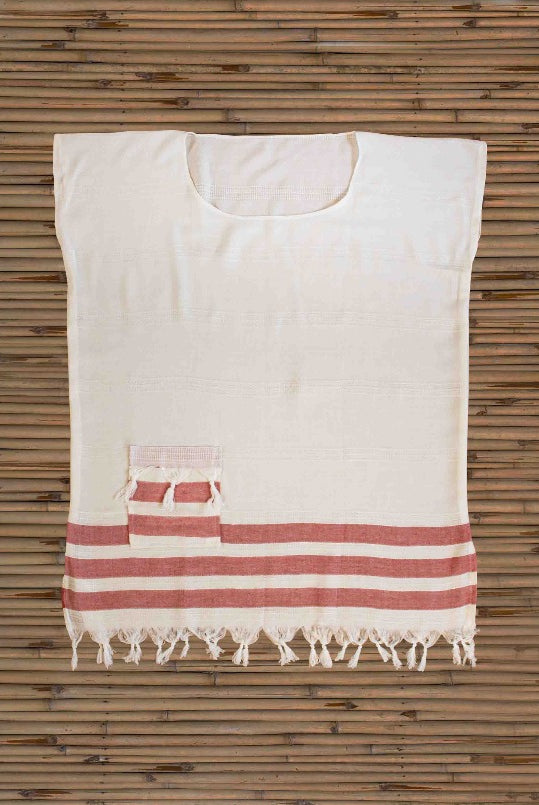 Bamboo Natural Poncho detail , beach towels, towels and robes