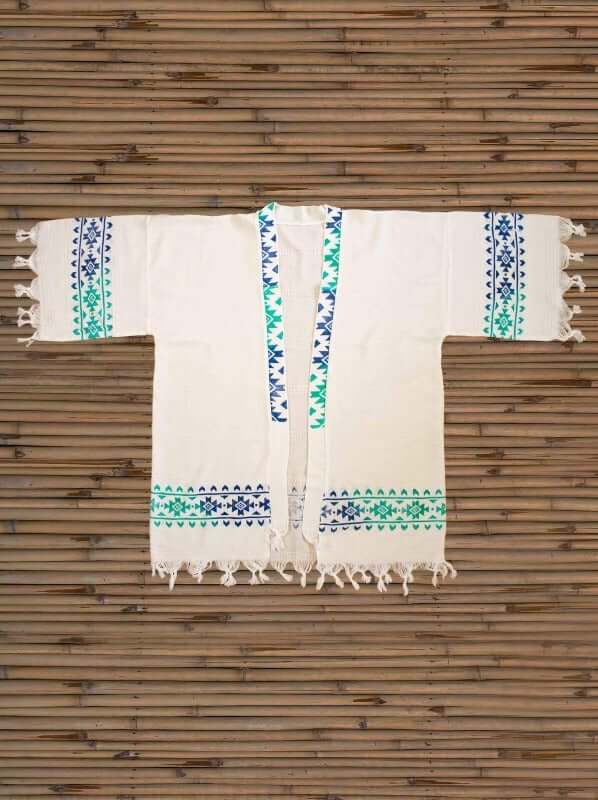 Turkish towel,  beach towels Bamboo Woodblock Print Robe