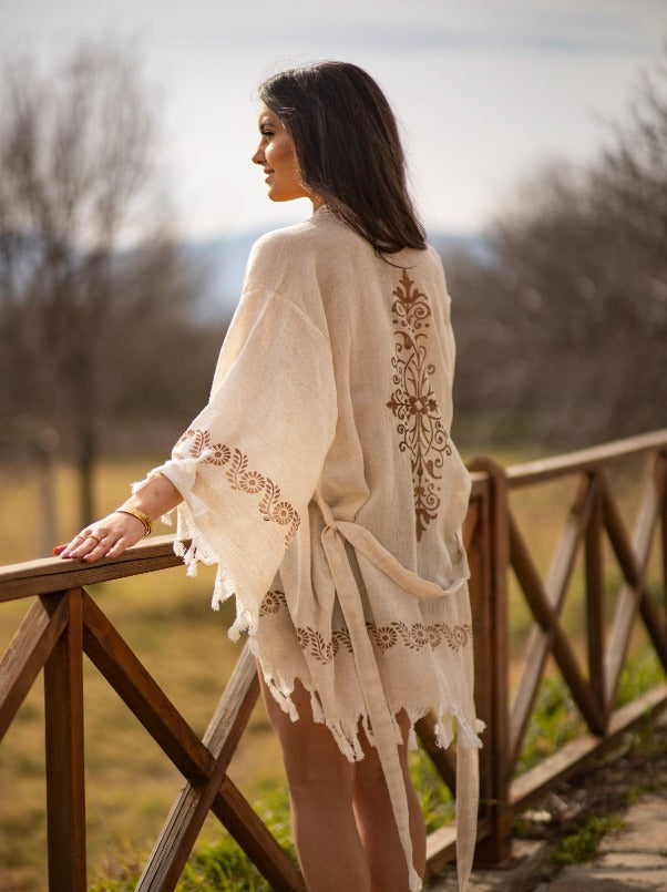washed linen robe turkish robe
