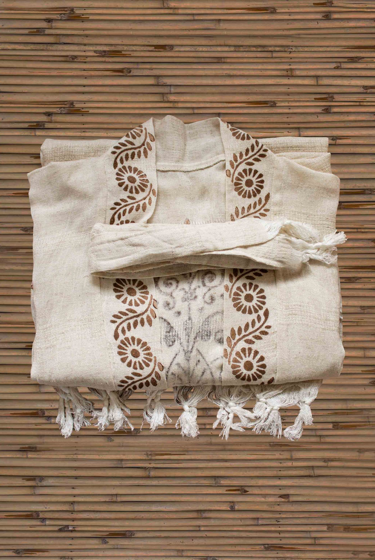 washed linen turkish robe kimono