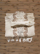 washed linen turkish robe kimono