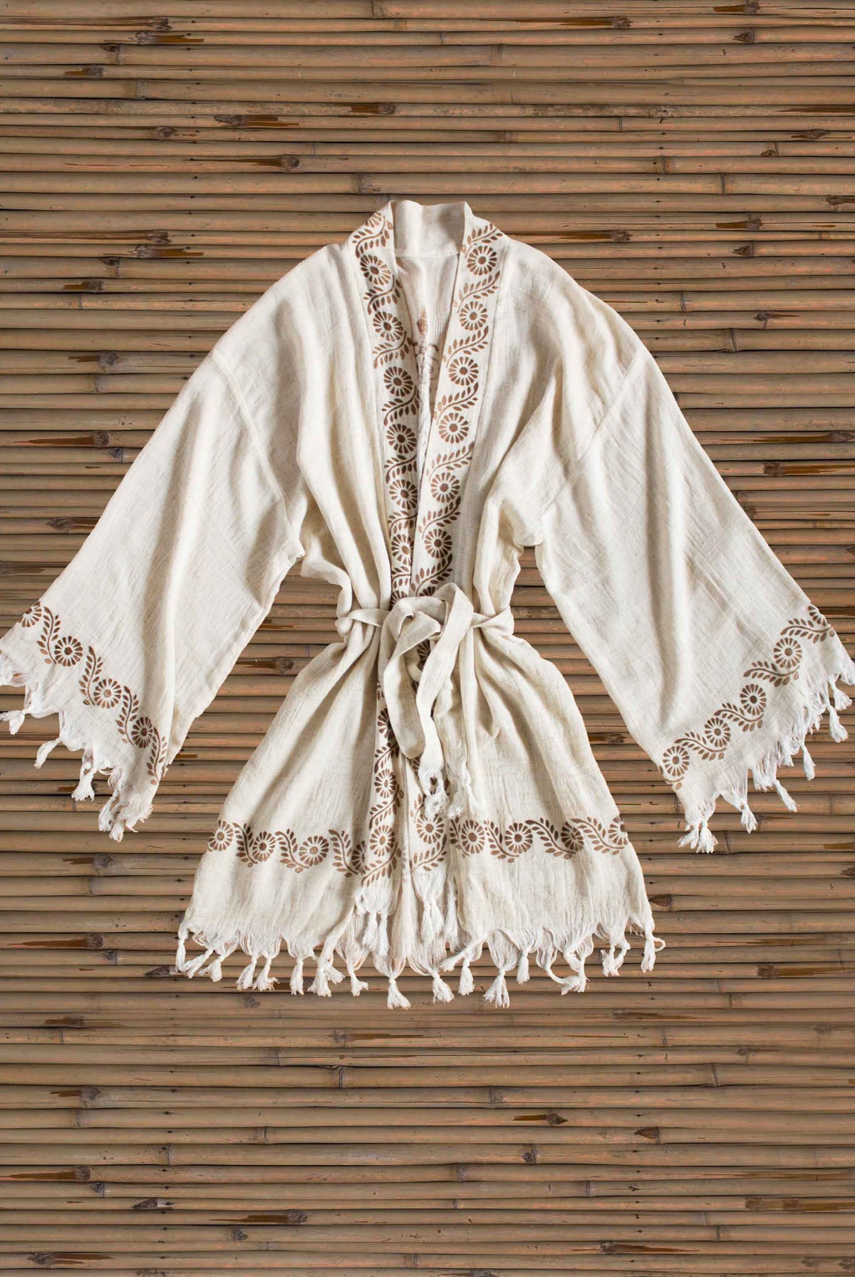 washed linen turkish robe kimono