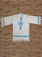 printed linen robe kimono