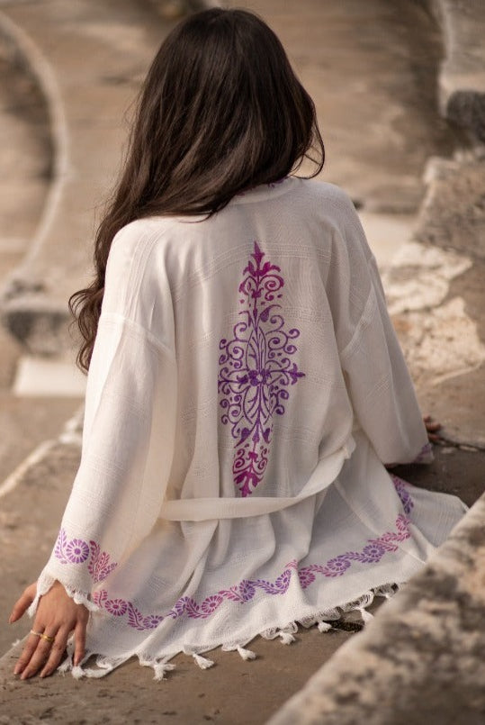 bamboo kimono short bamboo robe