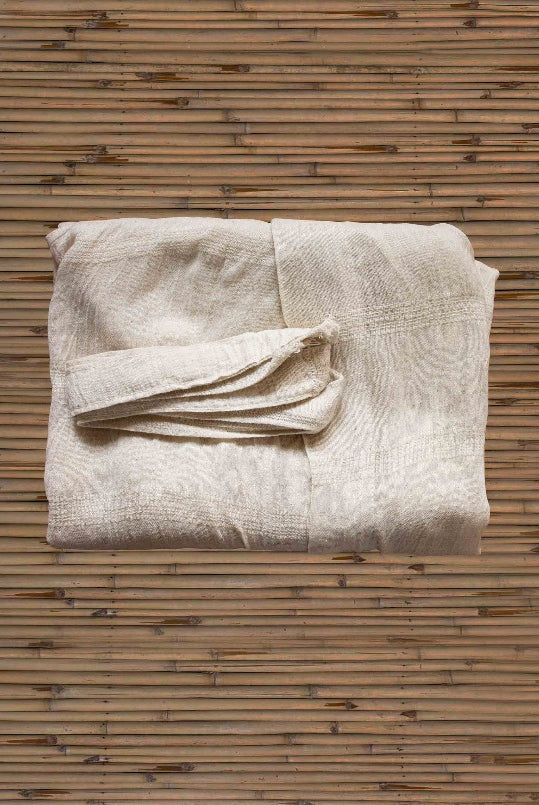washed linen robe
