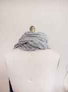 blue scarf petrol blue tones hand-knitted scarf