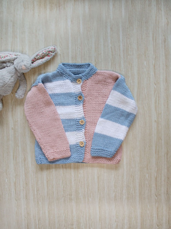 pastel color baby cardigan hand-knitted baby cardigan knit