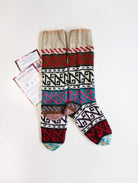 chrismas socks, winter socks, hand-knitted socks, traditional socks, nordic socks, xmas socks, christmas stockings