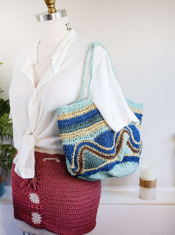 beach bag hand-crochet shoulder bag crochet bag