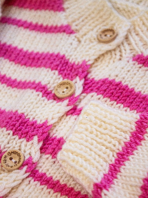 pink kids cardigan pink baby cardigan hand-knitted baby cardigan
