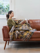 recylced wool blanket mustard wool blanket