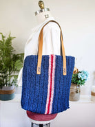 Straw tote bag handmade crochet bag big bag