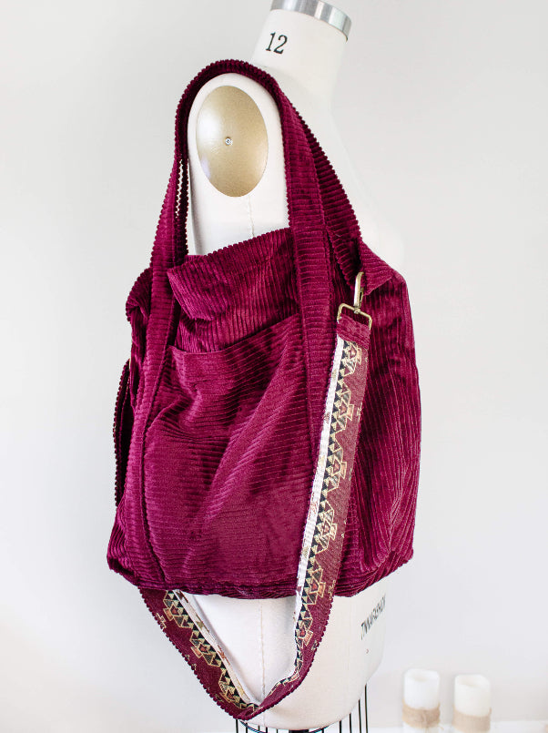 cord bag melbourne made corduroy bag cord tote bag burgundy cord bag red bag