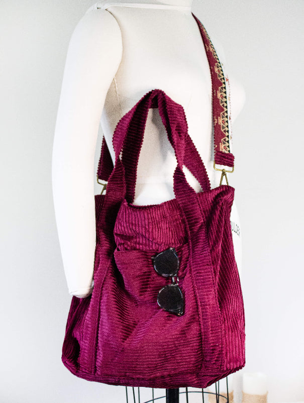 cord bag melbourne made corduroy bag cord tote bag burgundy cord bag red bag