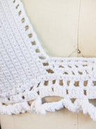 white hand-crocheted bralette white bustier