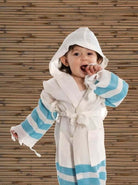 Turkish towel,  Beach towels Bamboo Hooded Kids Robe