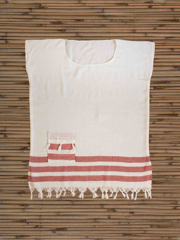 Bamboo Natural Poncho detail , beach towels, towels and robes