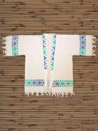 Turkish towel,  beach towels Bamboo Woodblock Print Robe