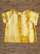 tie dyed top natural dye onion skin bamboo top yellow top